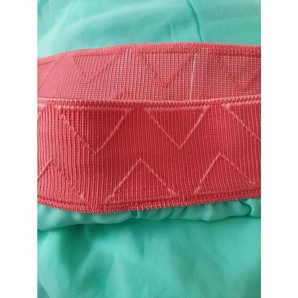 Lularoe pink green flowing sz large skirt - Picture 2 of 4